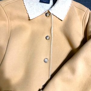 Crazy Horse by Liz Claiborne Jacket Women Small Faux Suede Sherpa Lined